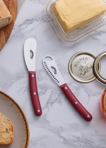 Conjunto de facas de manteiga Kilner - Vermelho-aço inoxidável - Kilner
