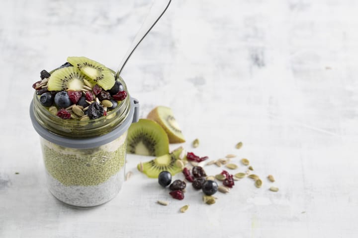 Conjunto de pequeno-almoço tigela de vidro + colher, 0,35 L Kilner