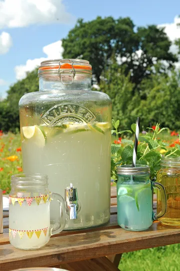 Dispensador de bebidas Kilner com torneira - Transparente-aço inoxidável, 8 L - Kilner