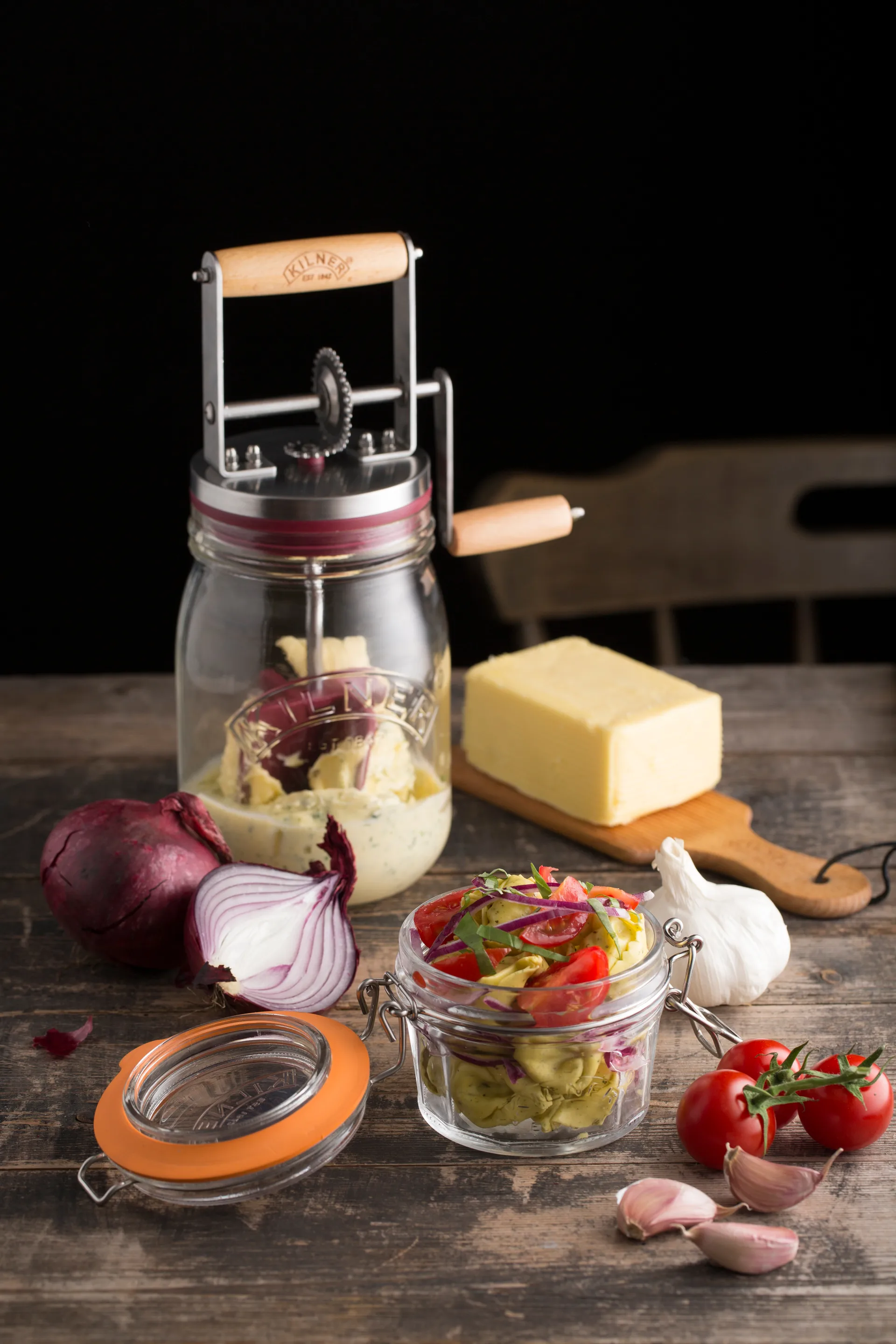 Espátula de manteiga Kilner, Madeira clara, conjunto de 2 Kilner
