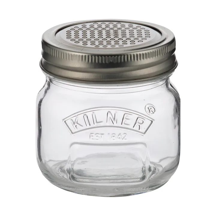 Frasco de armazenamento Kilner com tampa ralada - Prata-transparente, 250 ml - Kilner
