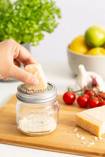 Frasco de armazenamento Kilner com tampa ralada - Prata-transparente, 250 ml - Kilner