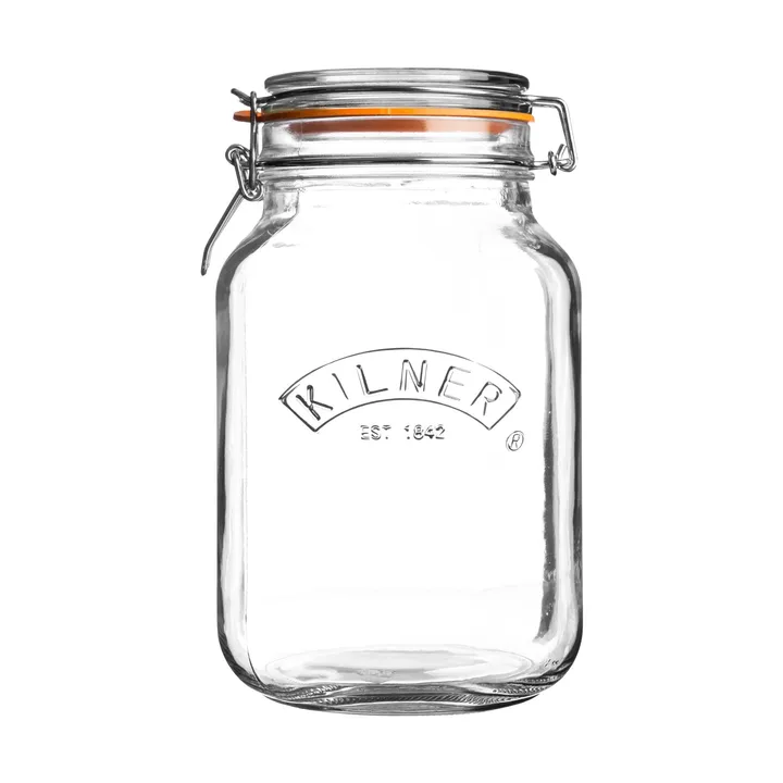 Frasco de conservação Kilner quadrado com fecho de arame - Transparente, 2 L - Kilner