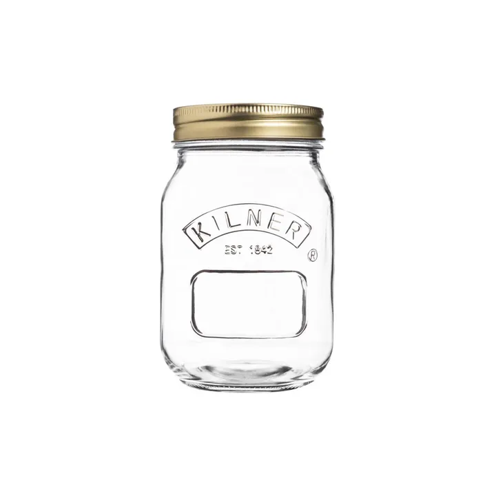 Frasco de conservas redondo Kilner - Transparente-dourado, 0,5 L - Kilner