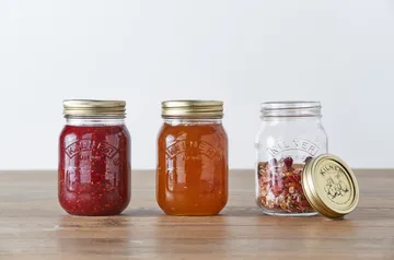 Frasco de conservas redondo Kilner - Transparente-dourado, 0,5 L - Kilner