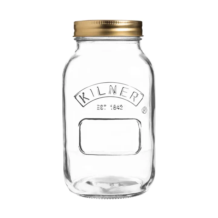 Frasco de conservas redondo Kilner - Transparente-dourado, 1 L - Kilner
