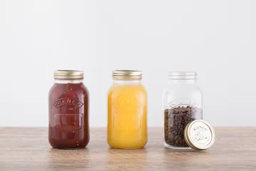 Frasco de conservas redondo Kilner - Transparente-dourado, 1 L - Kilner