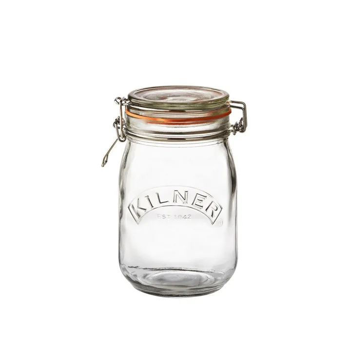 Frasco redondo Kilner com fecho de arame - Transparente, 1 L - Kilner
