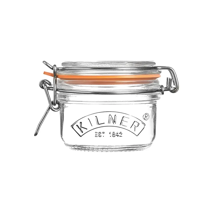 Frasco redondo Kilner com fecho de arame - Transparente, 125 ml - Kilner