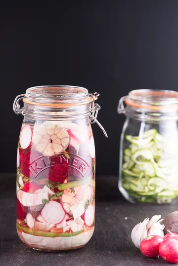 Frasco redondo Kilner com fecho de arame - Transparente, 1,5 L - Kilner