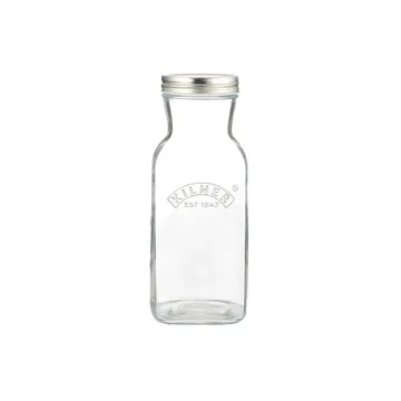 Garrafa de sumo e molho Kilner - Claro-aço inoxidável, 1 L - Kilner