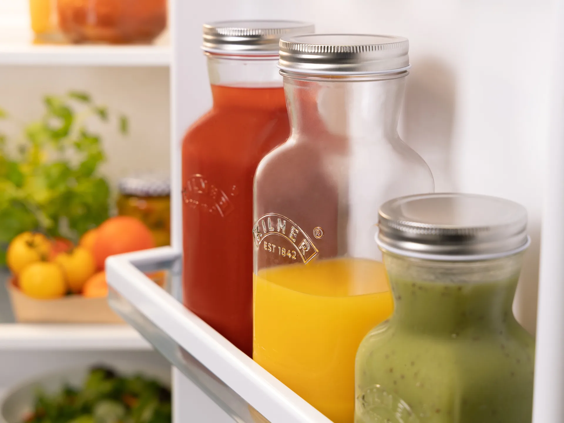 Garrafa de sumo e molho Kilner, Claro-aço inoxidável, 1 L Kilner
