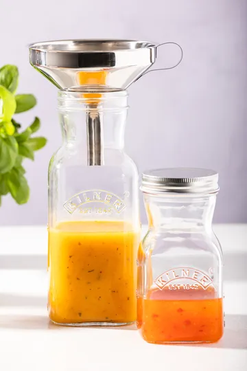 Garrafa de sumo e molho Kilner - Transparente-aço inoxidável, 0,5 L - Kilner