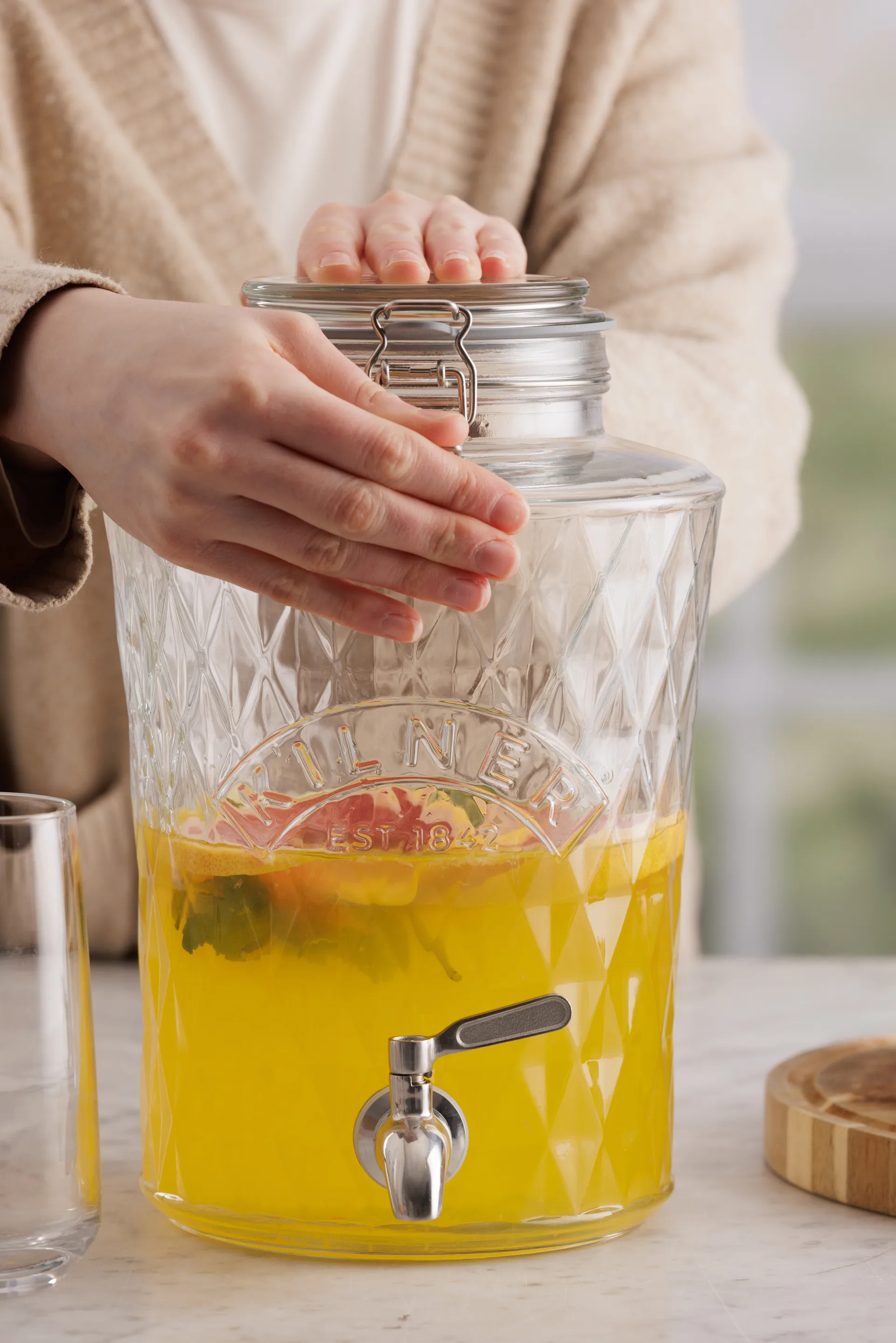 Kilner DIAMANT dispensador de bebidas com torneira, Transparente, 5 L Kilner