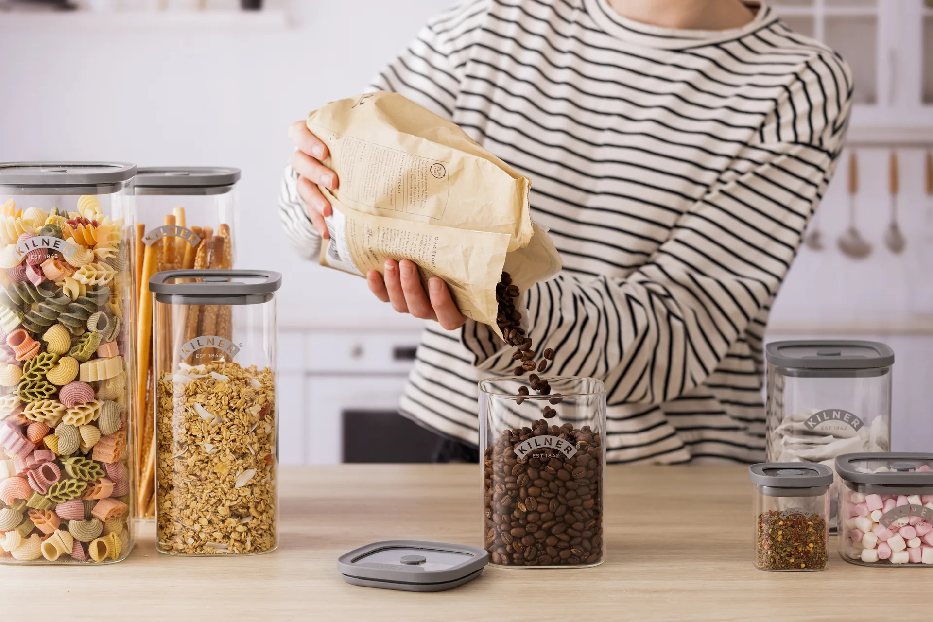 Kilner FRESH frasco de armazenamento, Transparente-cinza, 1,5 L Kilner