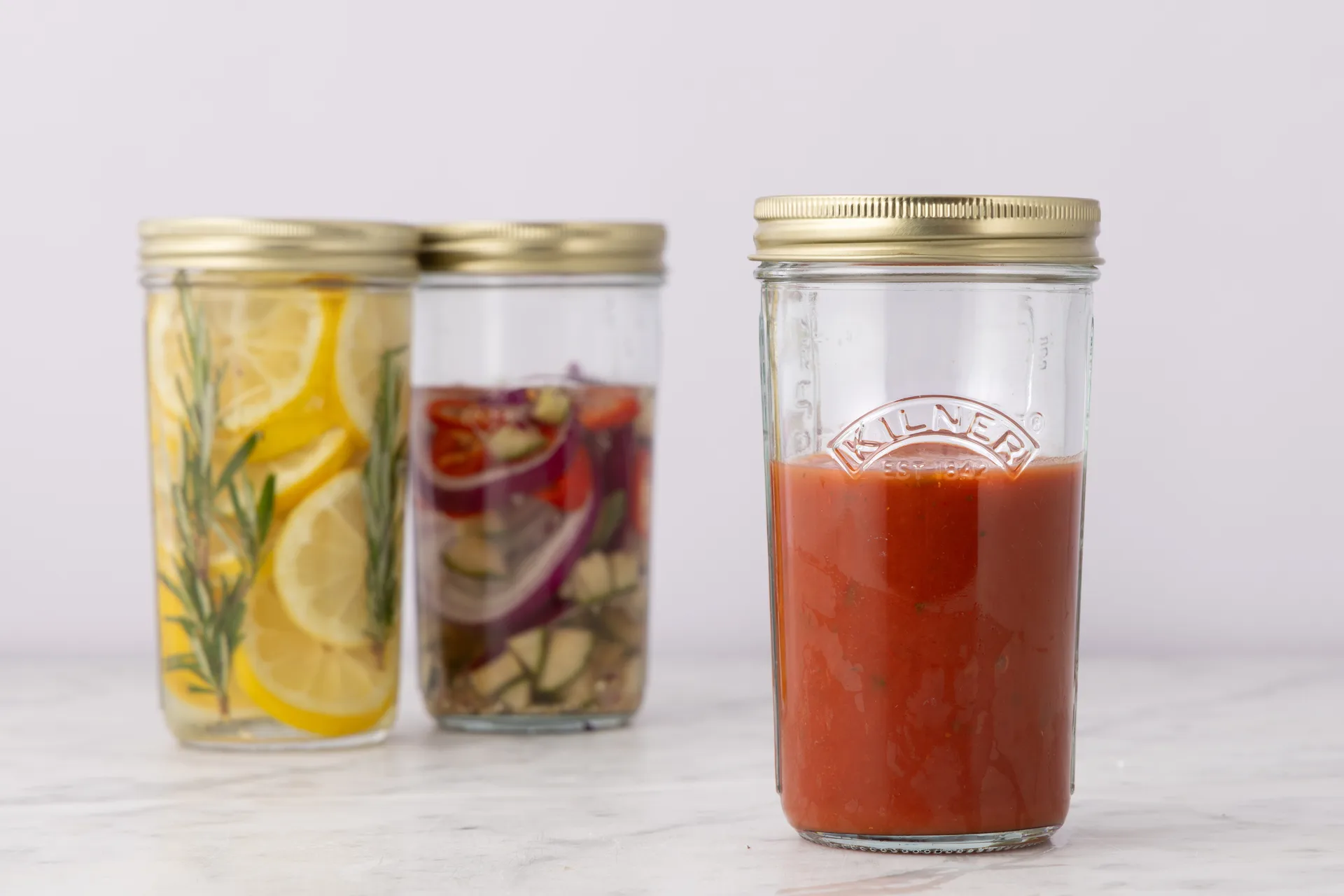 Kilner WIDE frasco de conserva, Transparente-dourado, 0,5 L Kilner