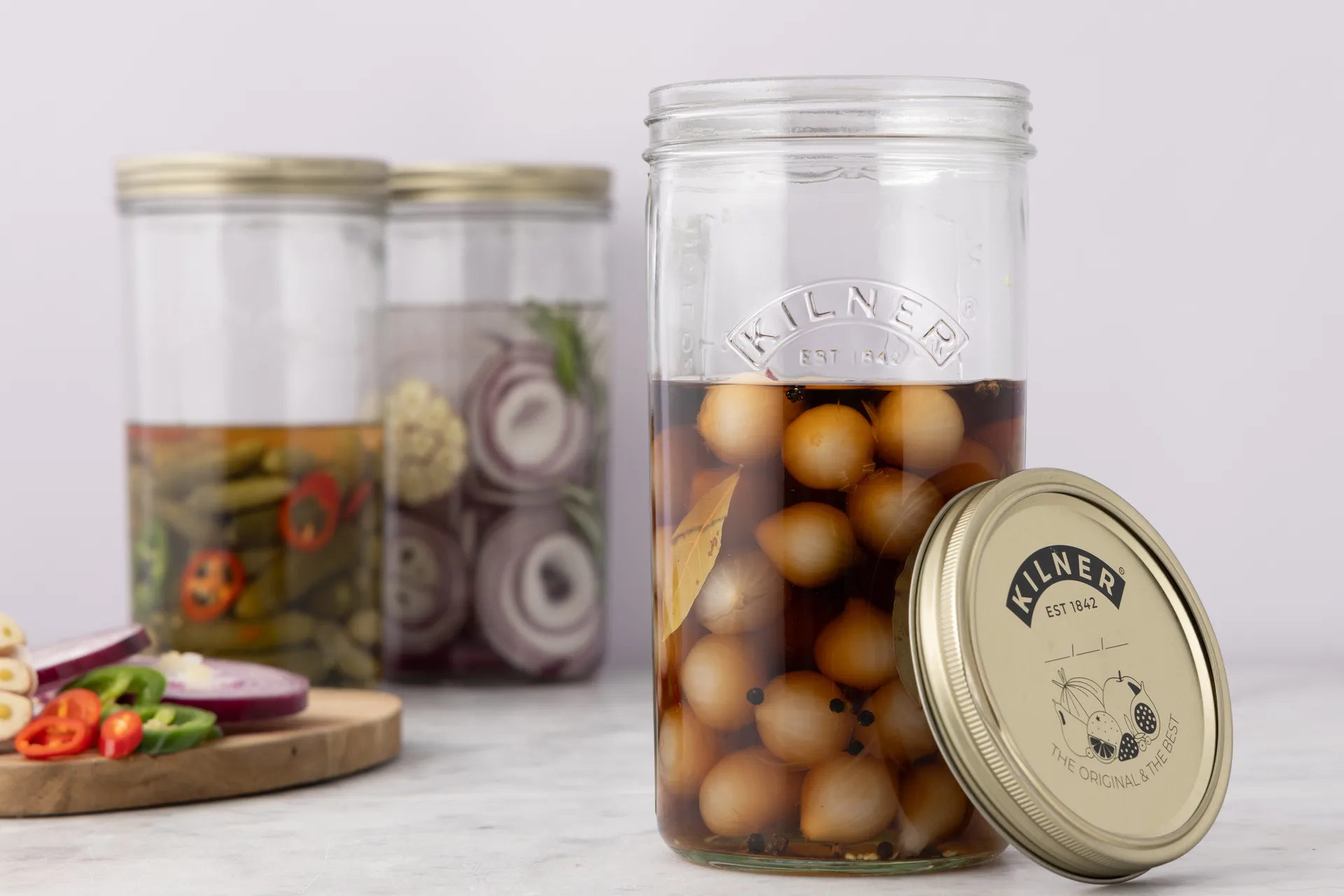 Kilner WIDE frasco de conserva, Transparente-dourado, 1 L Kilner