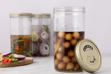 Kilner WIDE frasco de conserva - Transparente-dourado, 1 L - Kilner