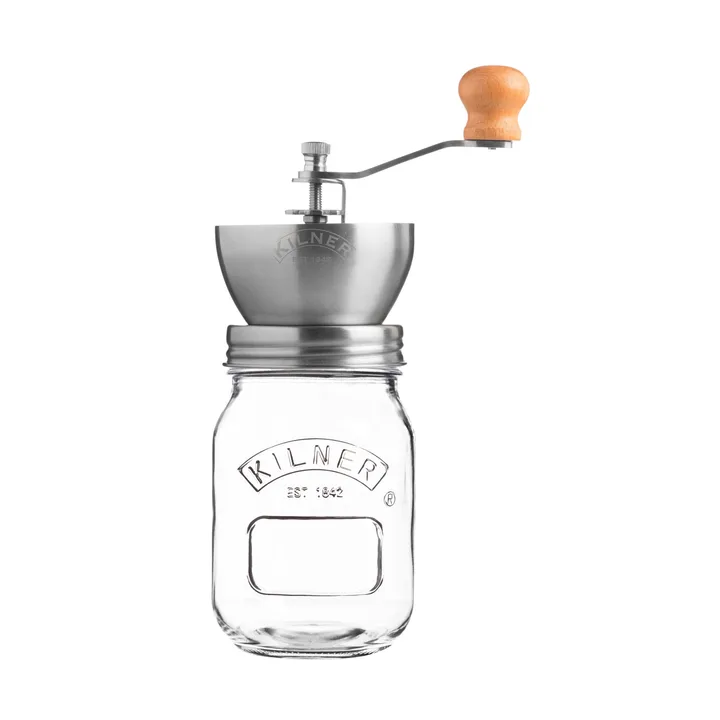 Moinho de café Kilner - Transparente-aço inoxidável, 0,5 L - Kilner