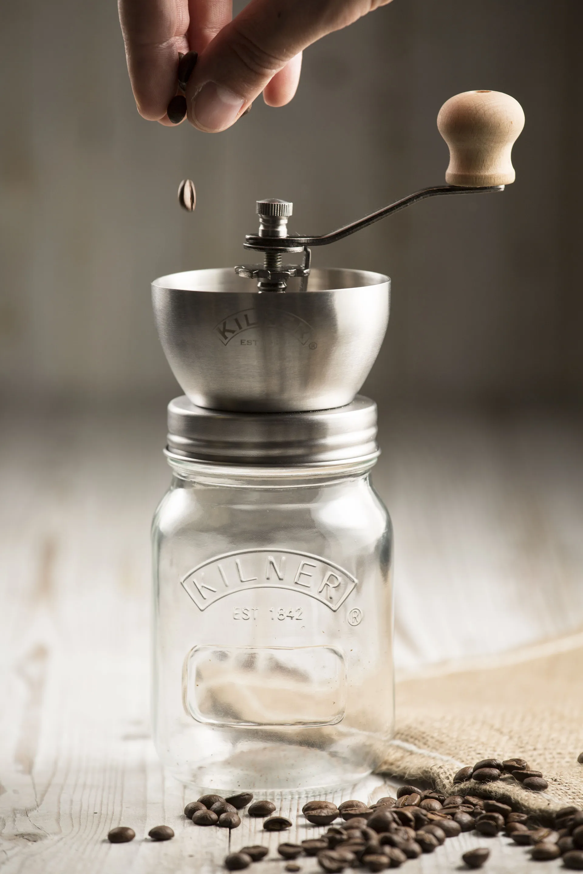 Moinho de café Kilner, Transparente-aço inoxidável, 0,5 L Kilner