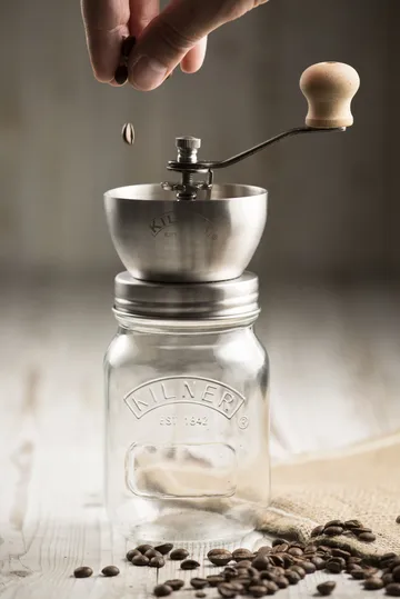 Moinho de café Kilner - Transparente-aço inoxidável, 0,5 L - Kilner