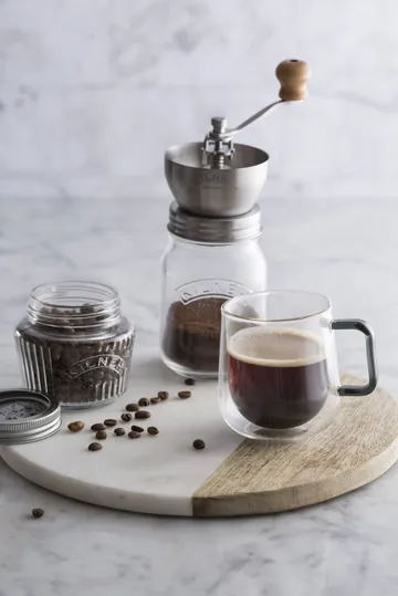 Moinho de café Kilner - Transparente-aço inoxidável, 0,5 L - Kilner
