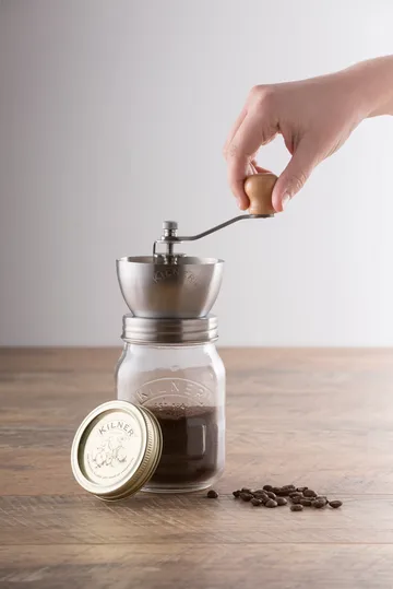 Moinho de café Kilner - Transparente-aço inoxidável, 0,5 L - Kilner