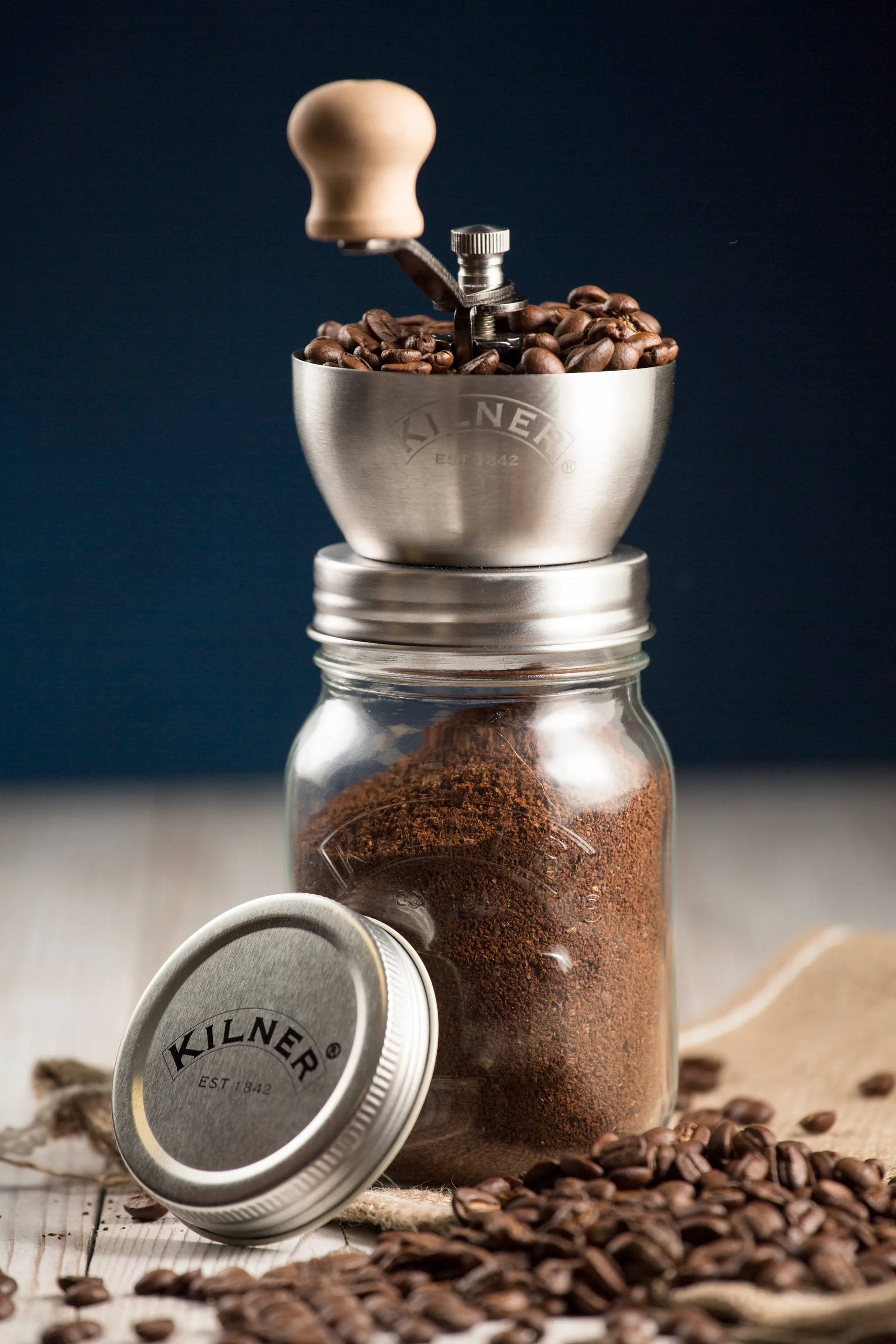 Moinho de café Kilner, Transparente-aço inoxidável, 0,5 L Kilner