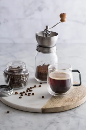 Moinho de café Kilner - Transparente-aço inoxidável, 0,5 L - Kilner