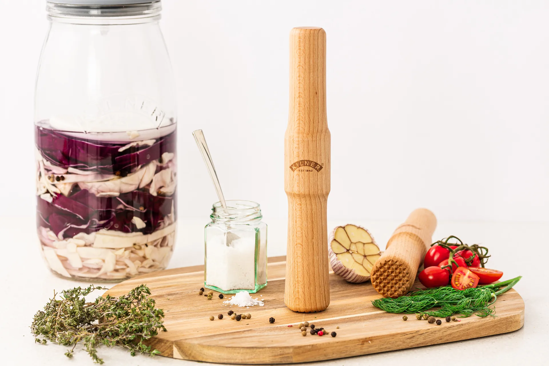 Pilão de fermentação Kilner, Madeira clara Kilner