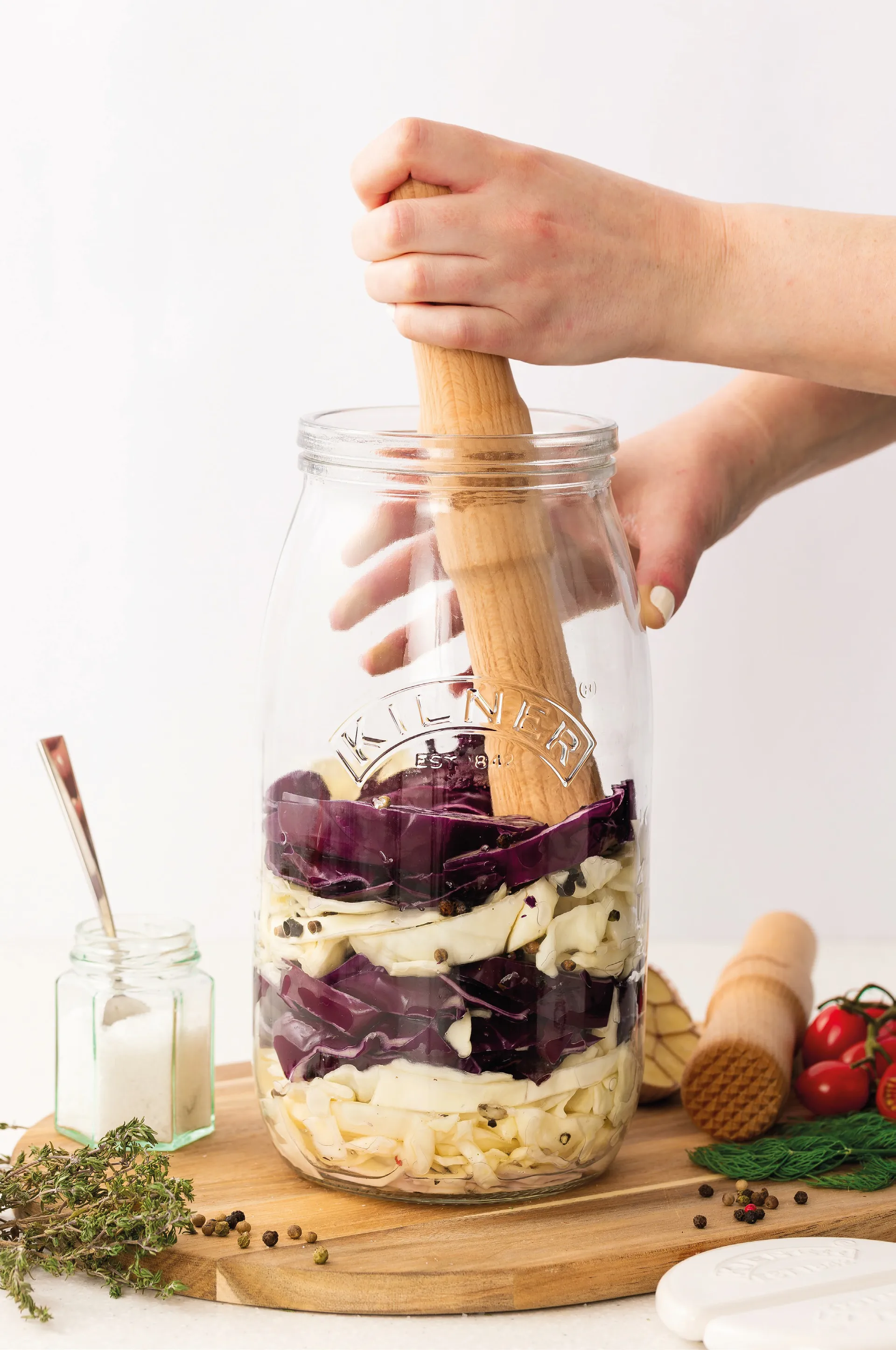 Pilão de fermentação Kilner, Madeira clara Kilner