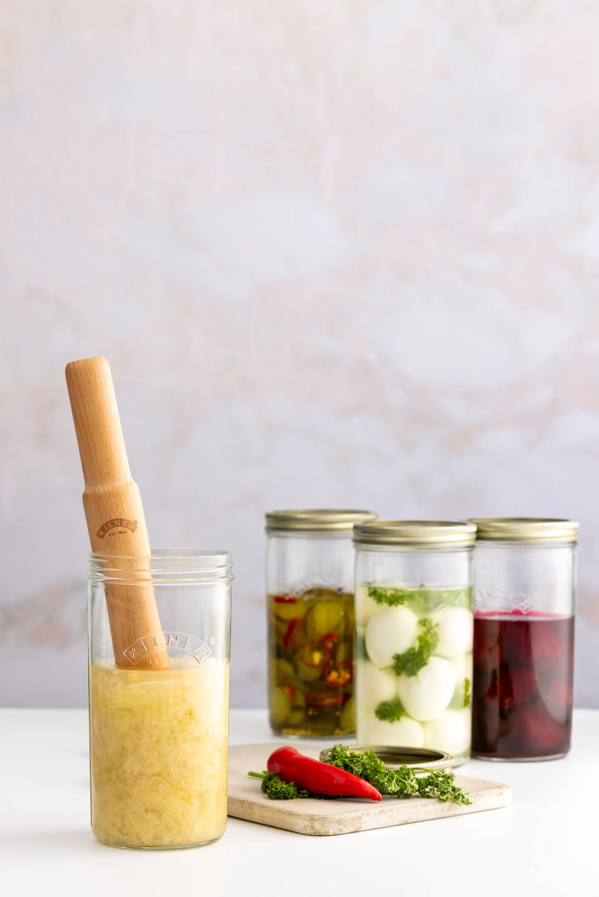 Pilão de fermentação Kilner, Madeira clara Kilner