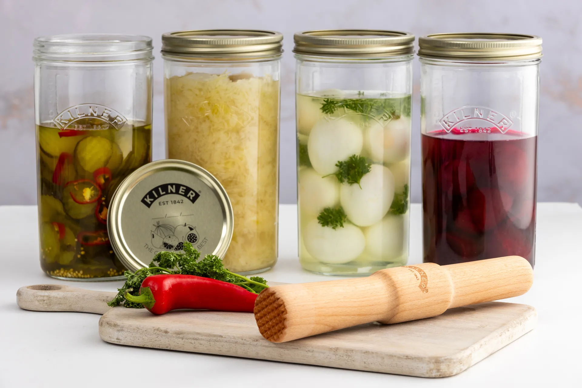 Pilão de fermentação Kilner, Madeira clara Kilner