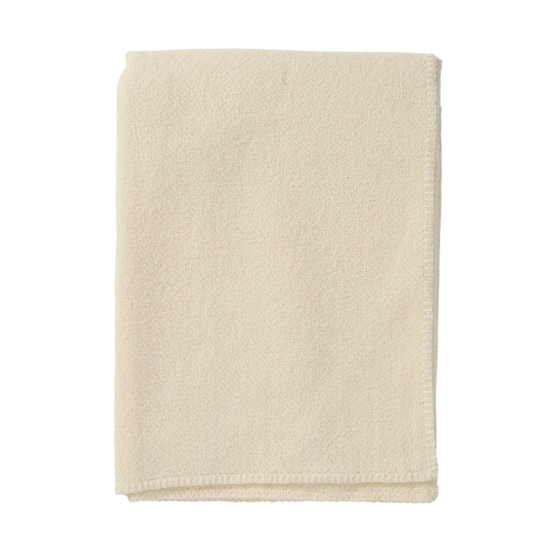 Bouclé manta de lã 140x200 cm, Creme Klippan Yllefabrik