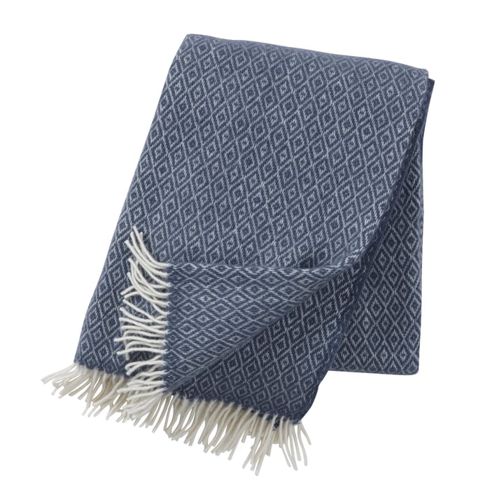Cobertor de lã Stella - Azul fumado - Klippan Yllefabrik