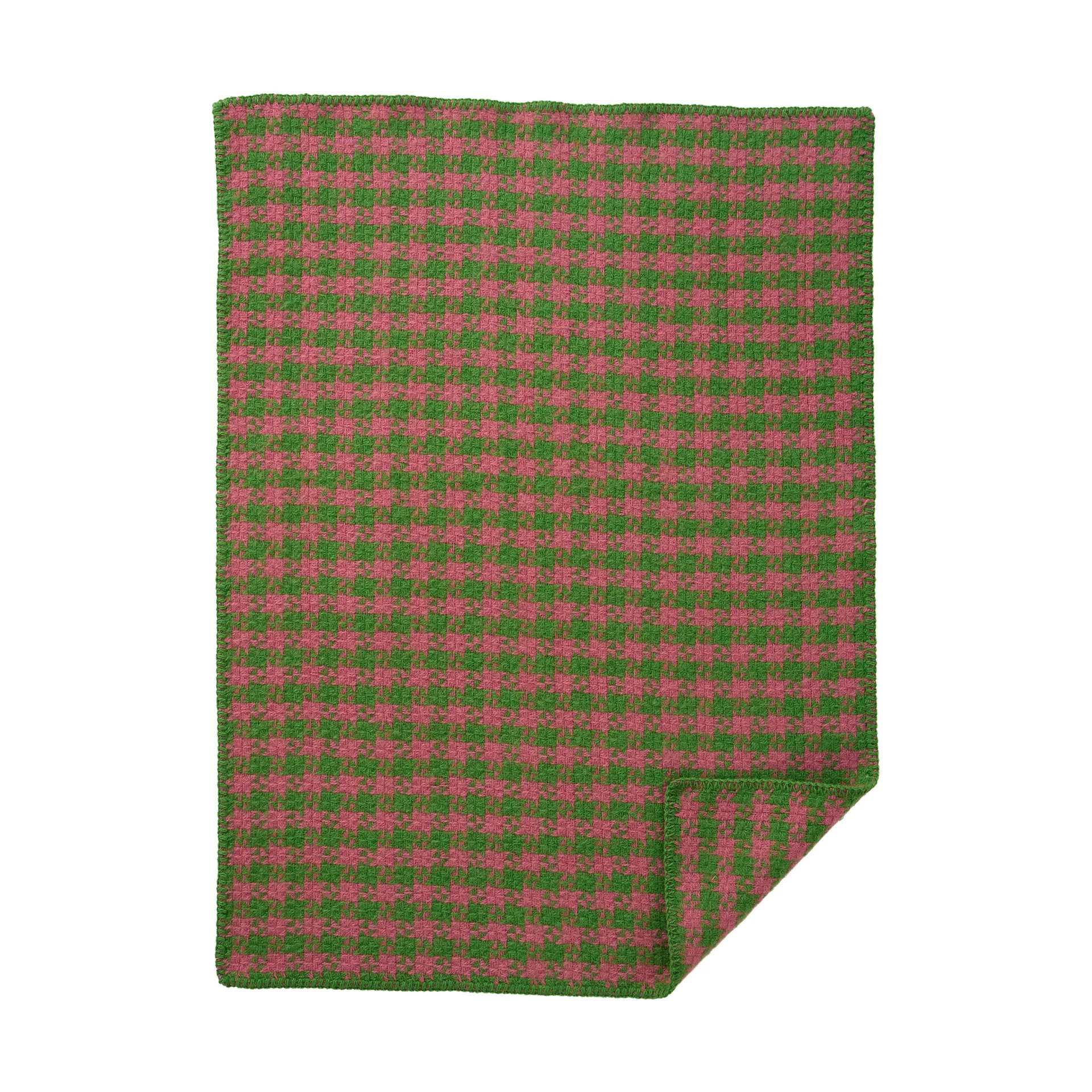 Dogtooth manta infantil 65x90 cm, Verde-rosa Klippan Yllefabrik