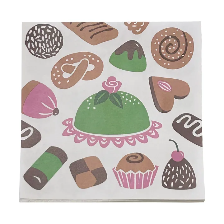 Guardanapos de papel Fika, pacote com 20 peças - 33x33 cm - Klippan Yllefabrik