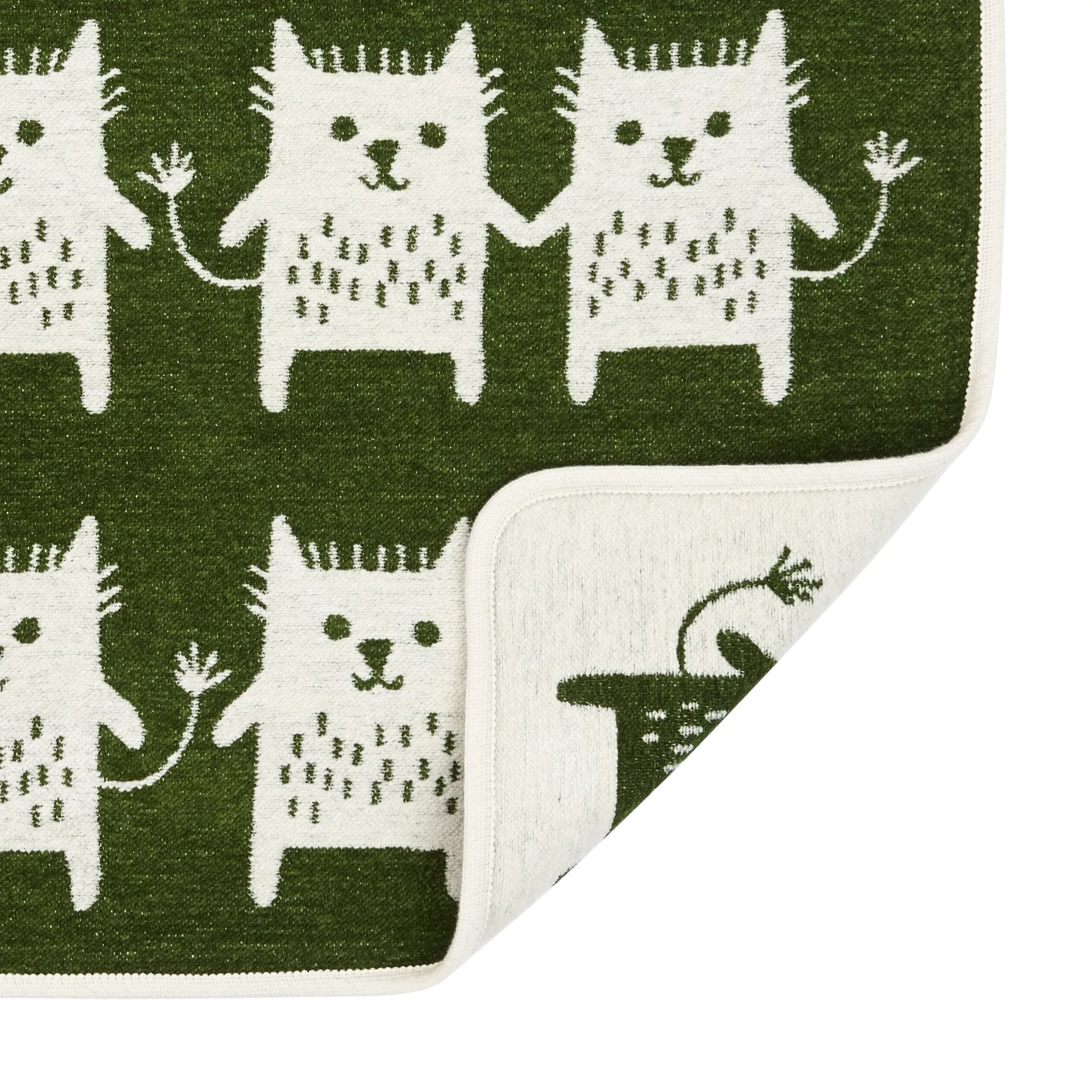 Manta chenille Little me, verde Klippan Yllefabrik