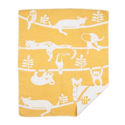 Manta de criança Siesta, amarelo Klippan Yllefabrik