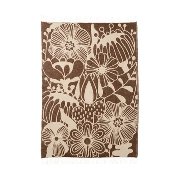Manta de lã Blomranka - Castanho-bege, 130x200 cm - Klippan Yllefabrik
