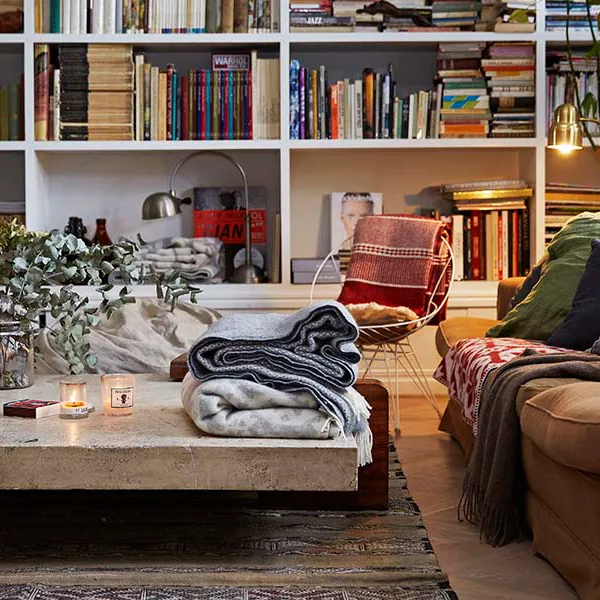 Manta de lã Chevron, Cinza Klippan Yllefabrik