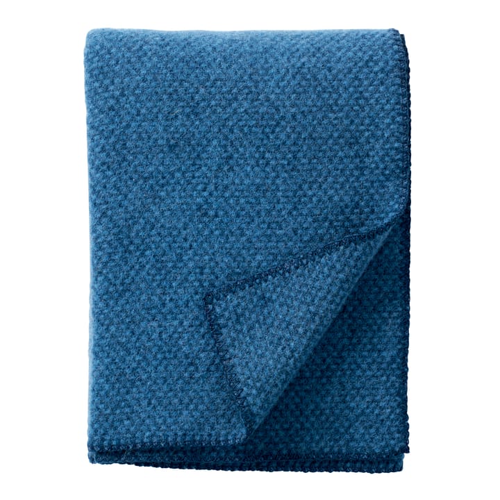 Manta de lã Domino - azul água - Klippan Yllefabrik