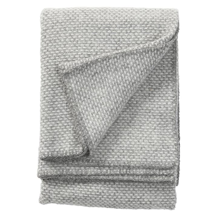 Manta de lã Domino - light grey - Klippan Yllefabrik