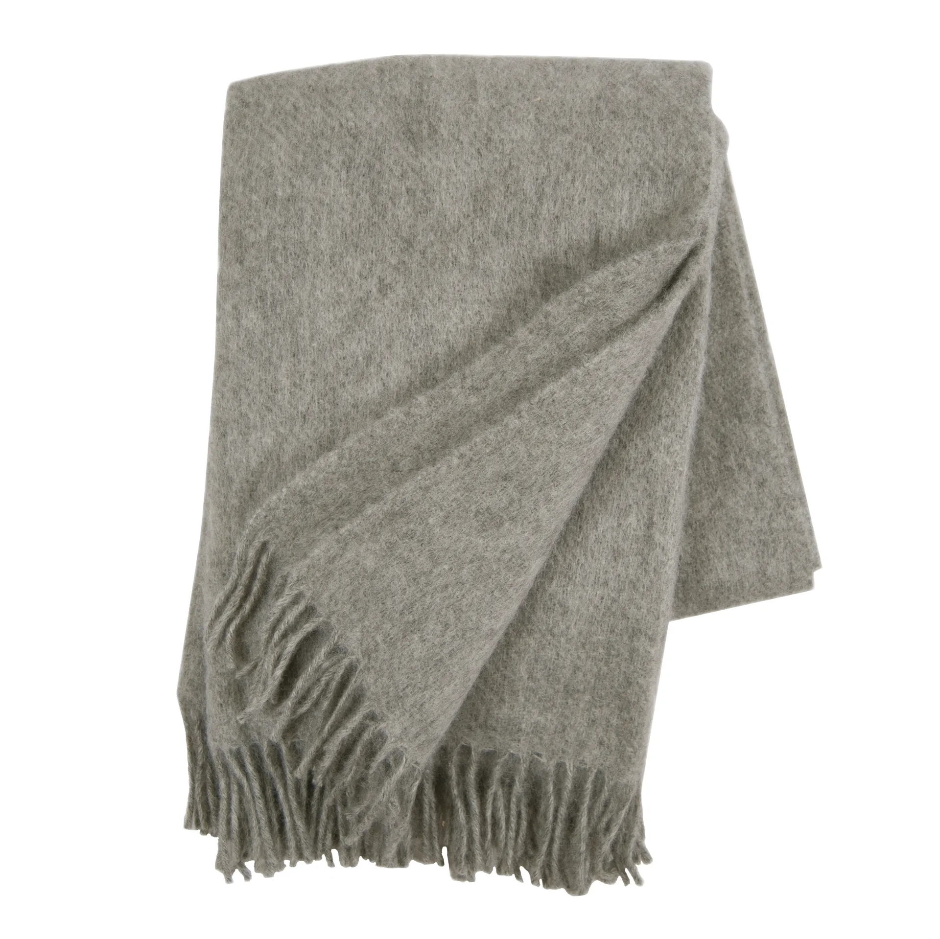 Manta de lã Gotland 130x200 cm, cinza natural Klippan Yllefabrik