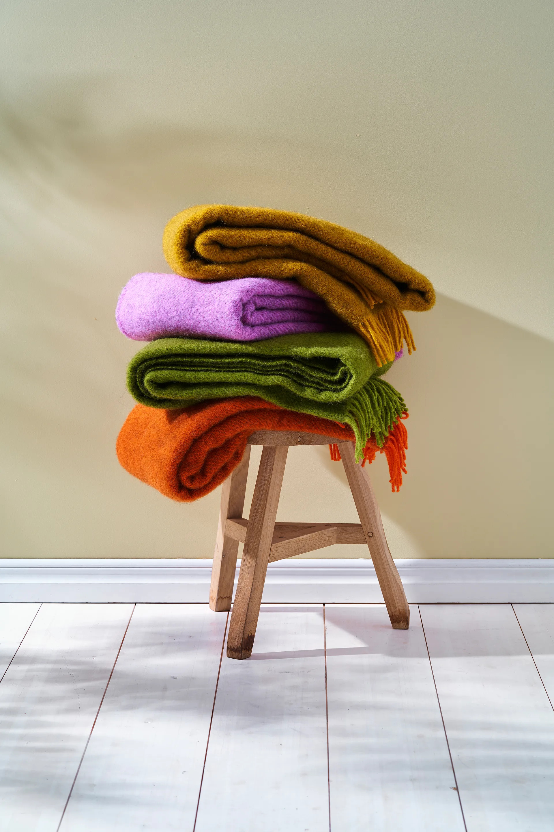 Manta de lã Gotland 130x200 cm, Laranja Klippan Yllefabrik