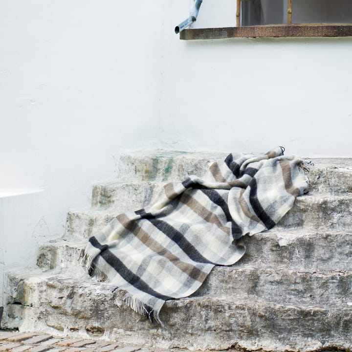 Manta de lã Gotland 130x200 cm, multi cinza Klippan Yllefabrik