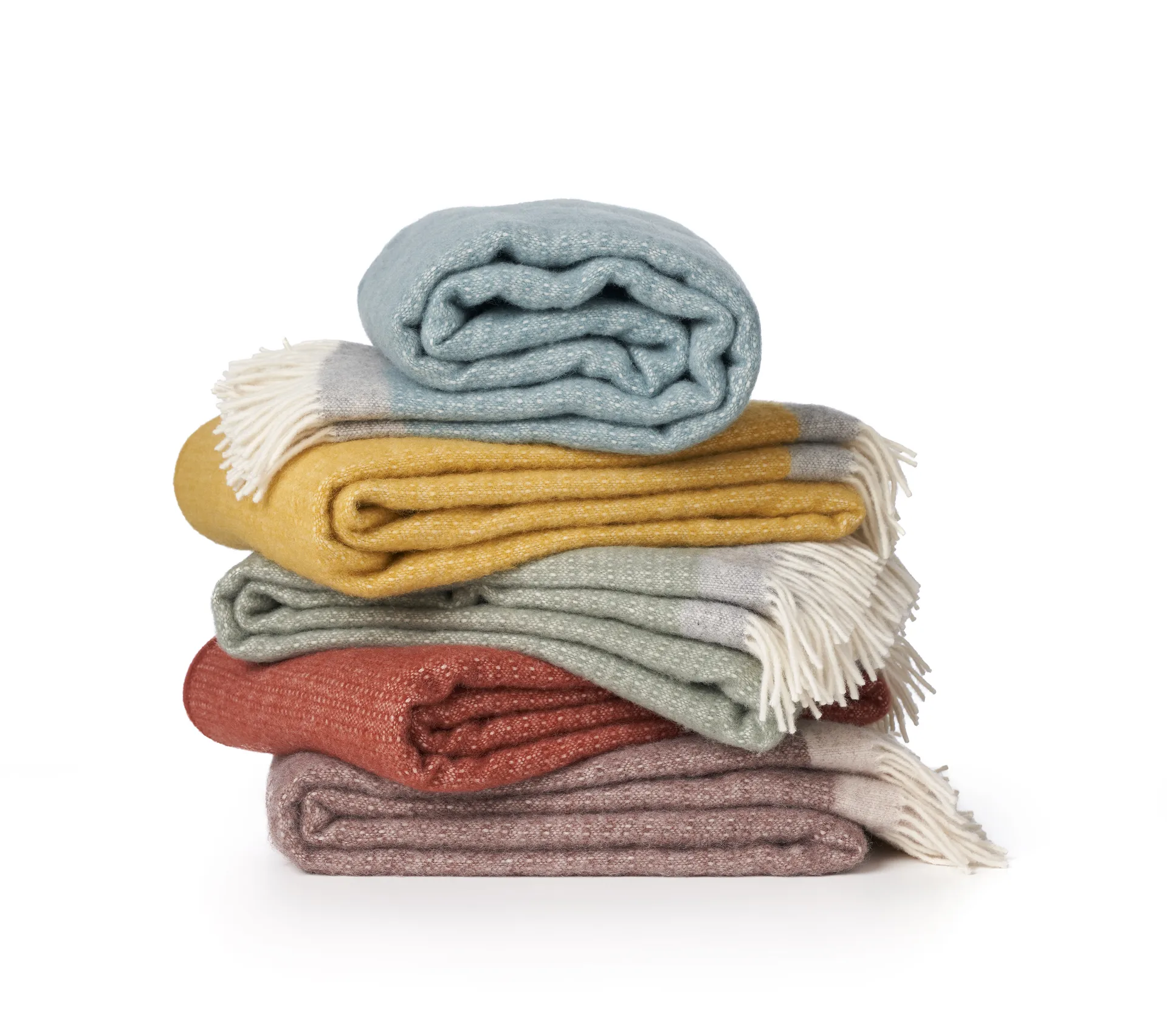 Manta de lã Harald 130x200 cm, Verde-cinza Klippan Yllefabrik