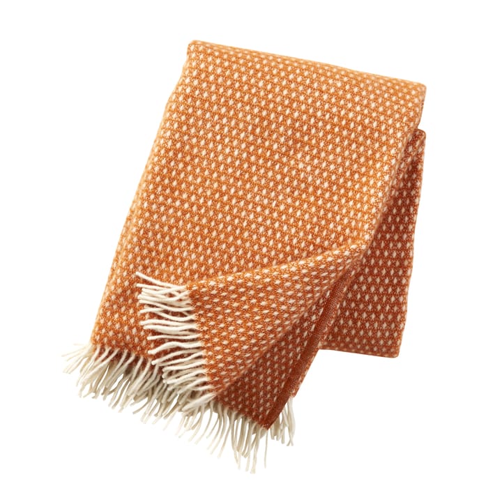 Manta de lã Knut - laranja - Klippan Yllefabrik
