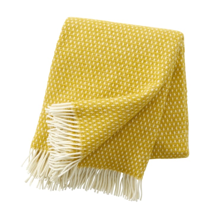 Manta de lã Knut - saffron (amarelo) - Klippan Yllefabrik