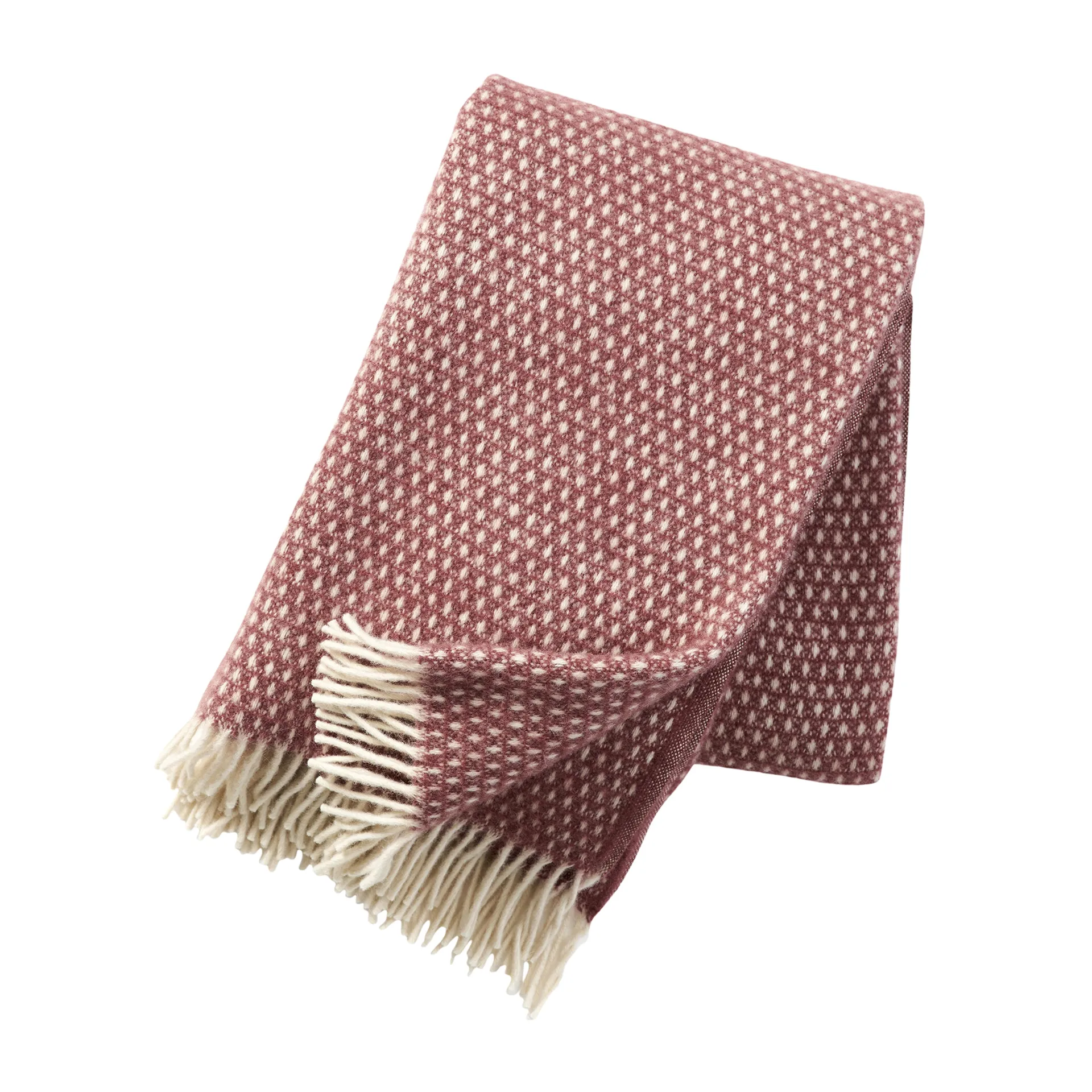 Manta de lã Knut, vermelho ferrugem Klippan Yllefabrik